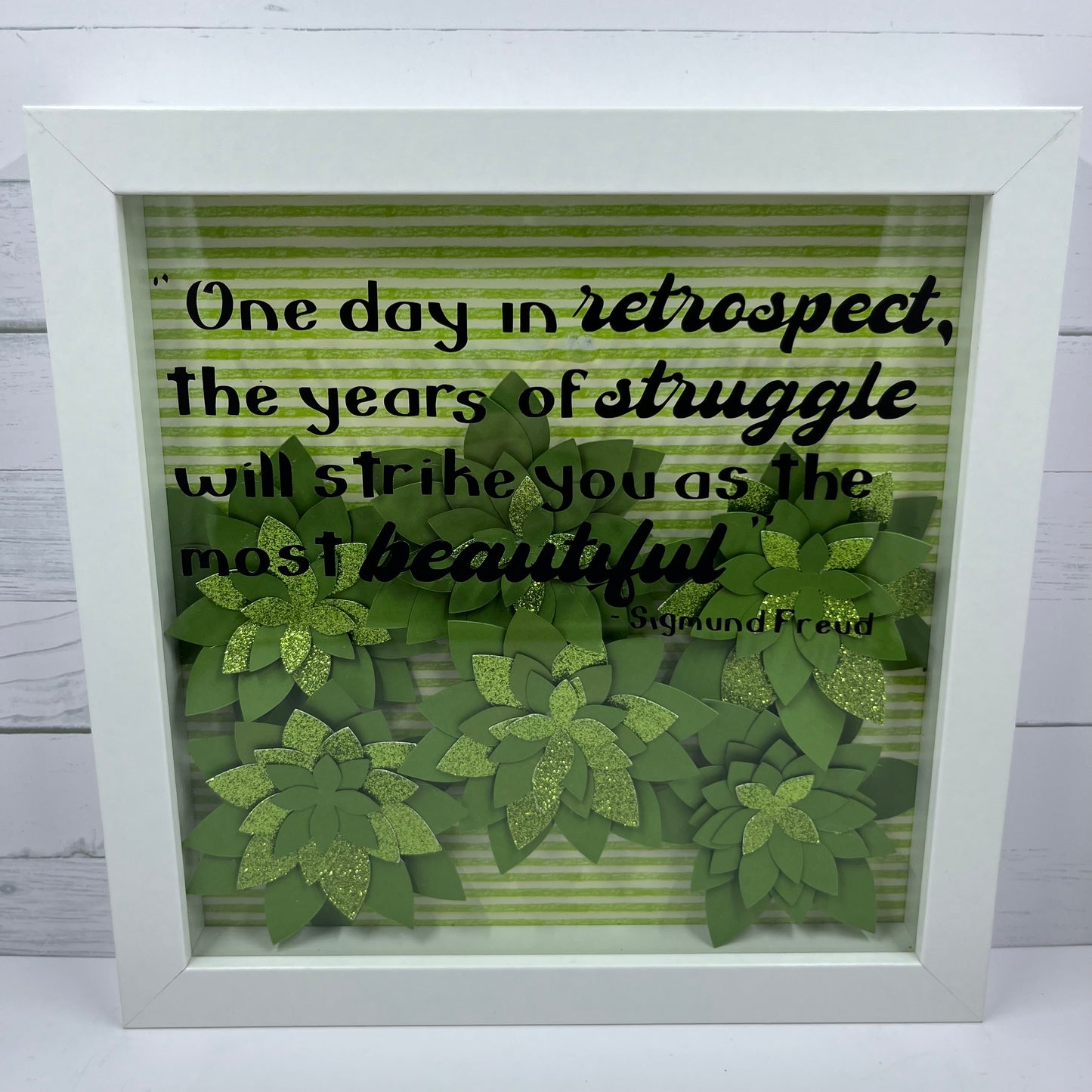 One Day in Retrospect | 8x8 Motivational Shadow Box