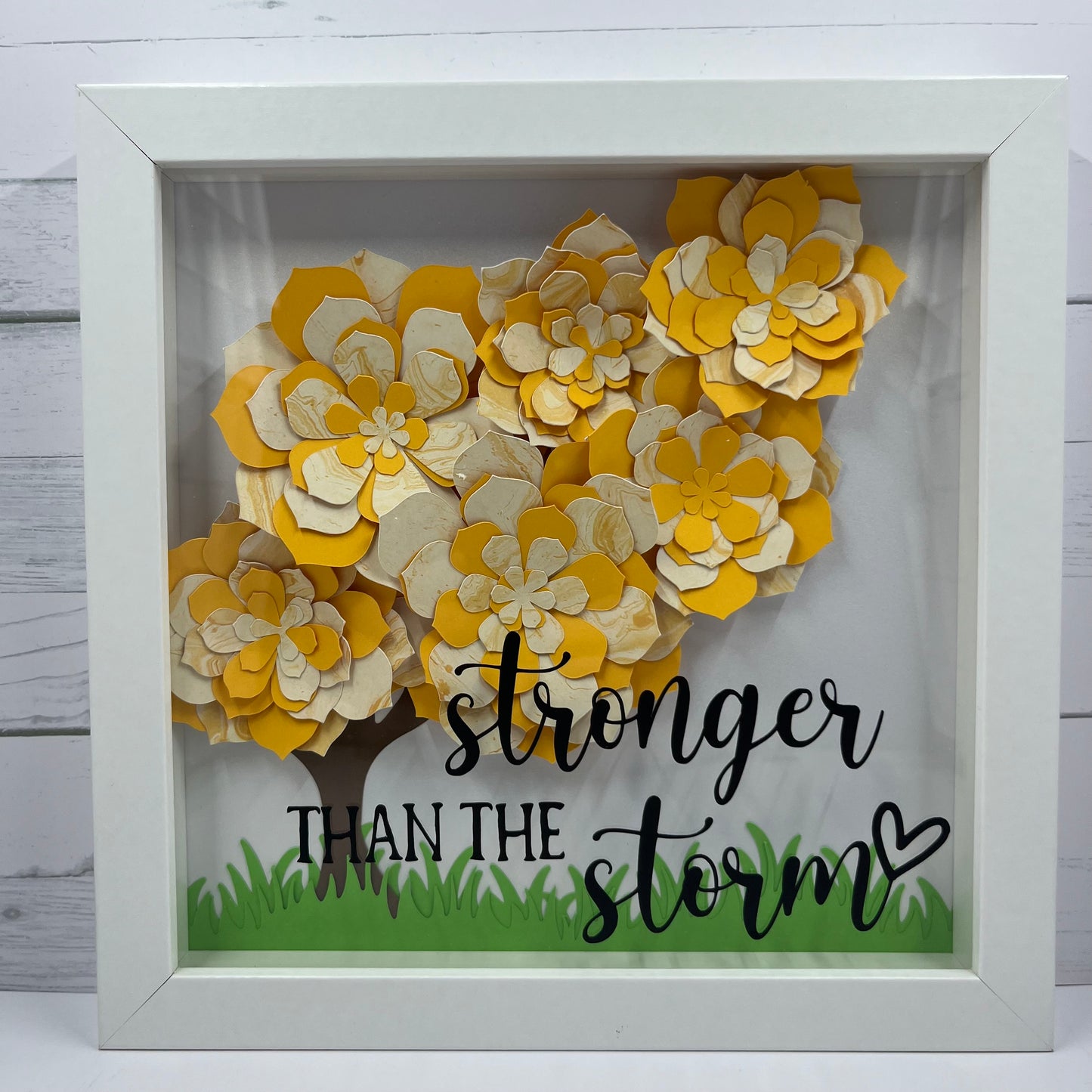 Stronger Than The Storm | 8x8 Framed Inspirational Decor