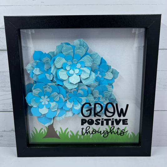 Stay Positive with Our 8x8 Grow Positive Thoughts Shadow Box